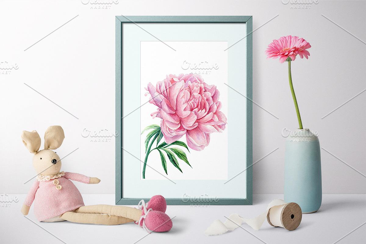 Garden Flowers hand drawn watercolor, a Decorative Illustration by Hanna Hryharenka (Photo 12 of 16)