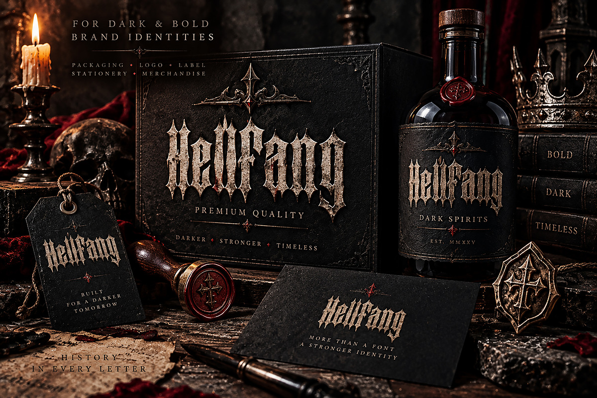 Hellfang, a Blackletter Font by Wow Magic (Photo 6 of 7)