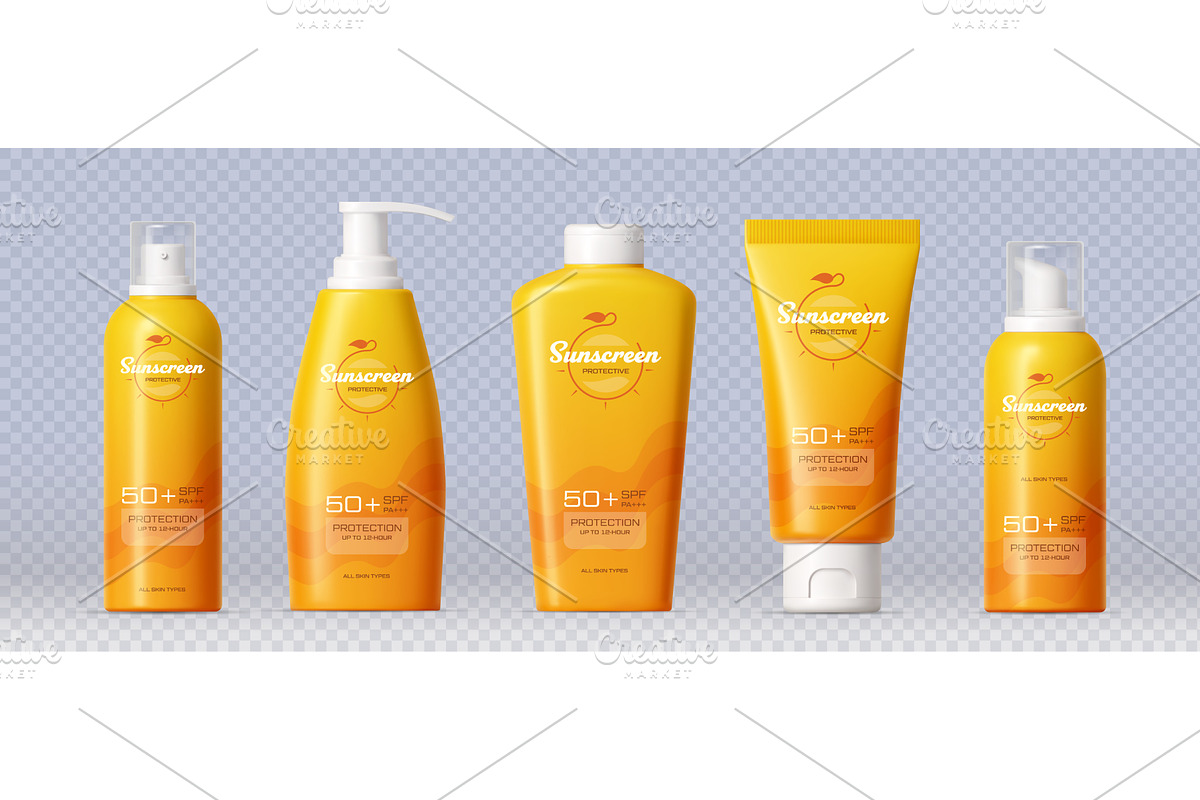 3d sunscreen cream skincare, a Healthcare Illustration by Buch&Bee