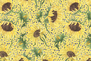 Sunflowers pattern, a Pattern Graphic by ramika (Thumbnail 5 of 5)