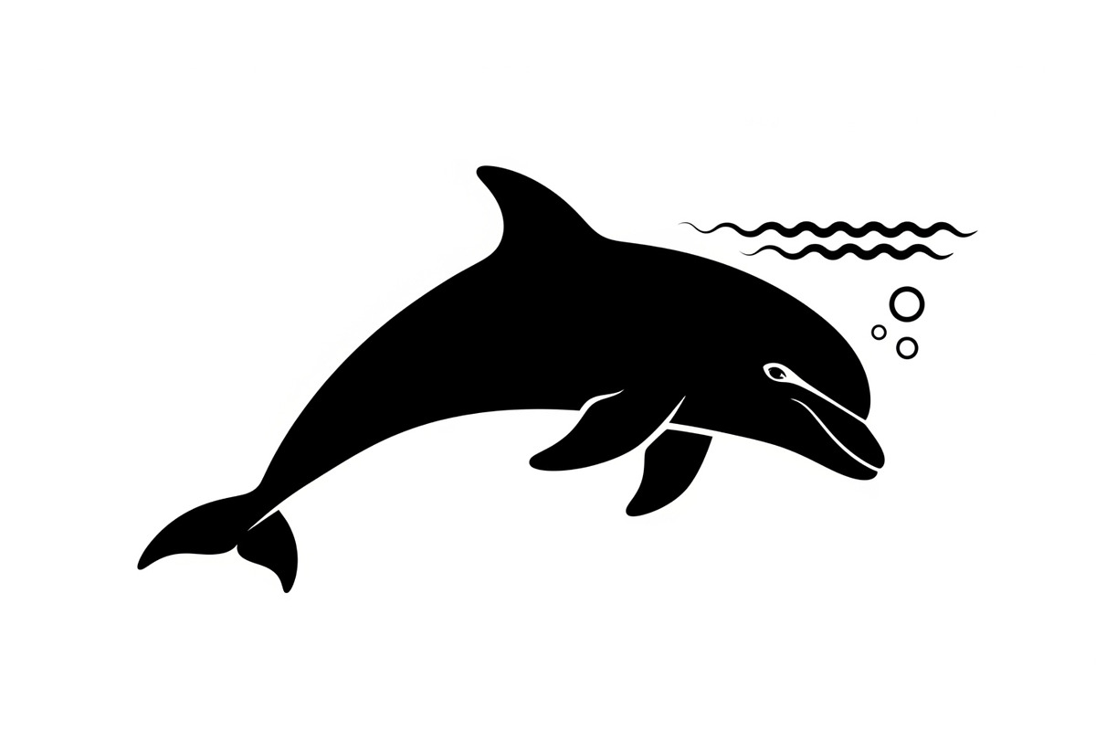 Dolphin Jumping Silhouette Vector, an Illustration by Designs_River (Photo 47 of 51)