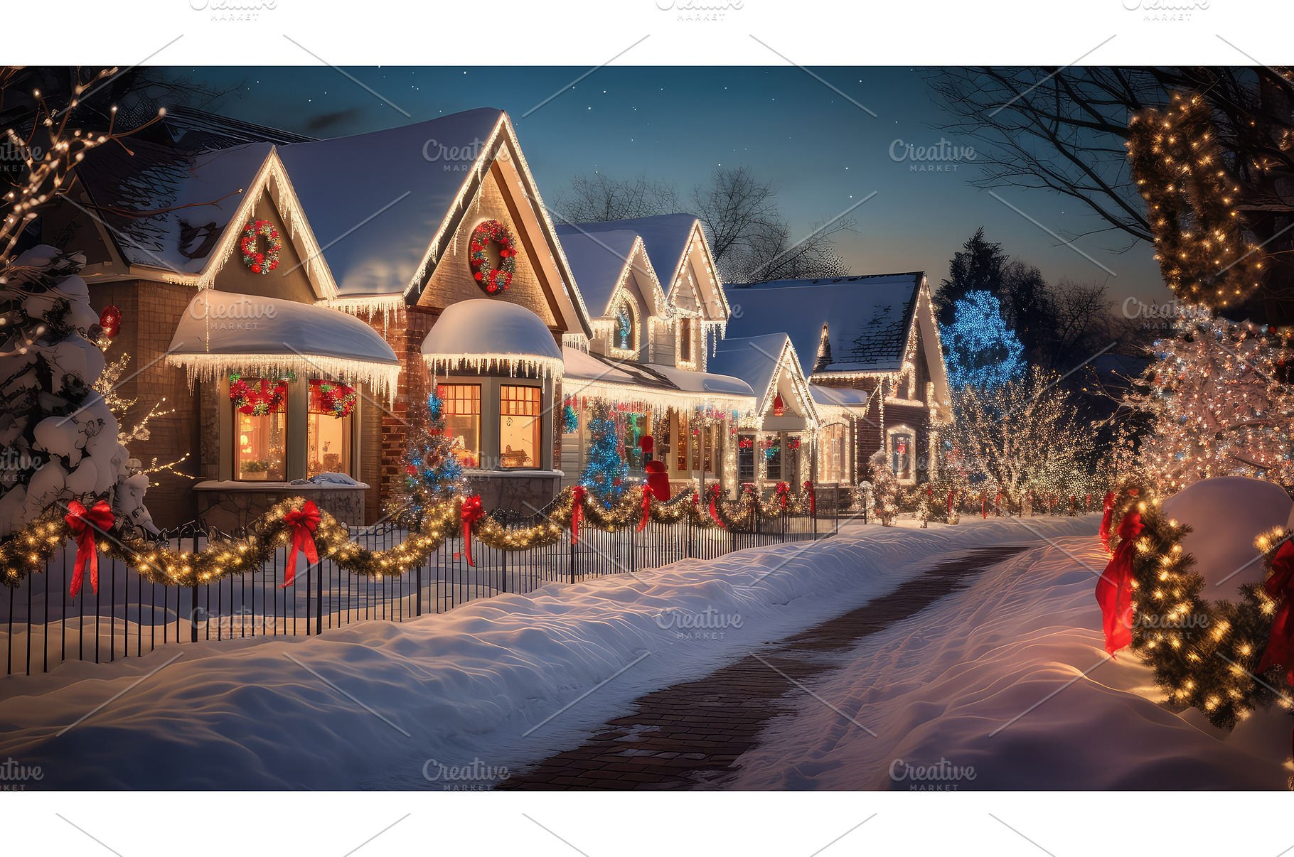 bright holiday lights outside ai, a Holiday Photo by pikepicture