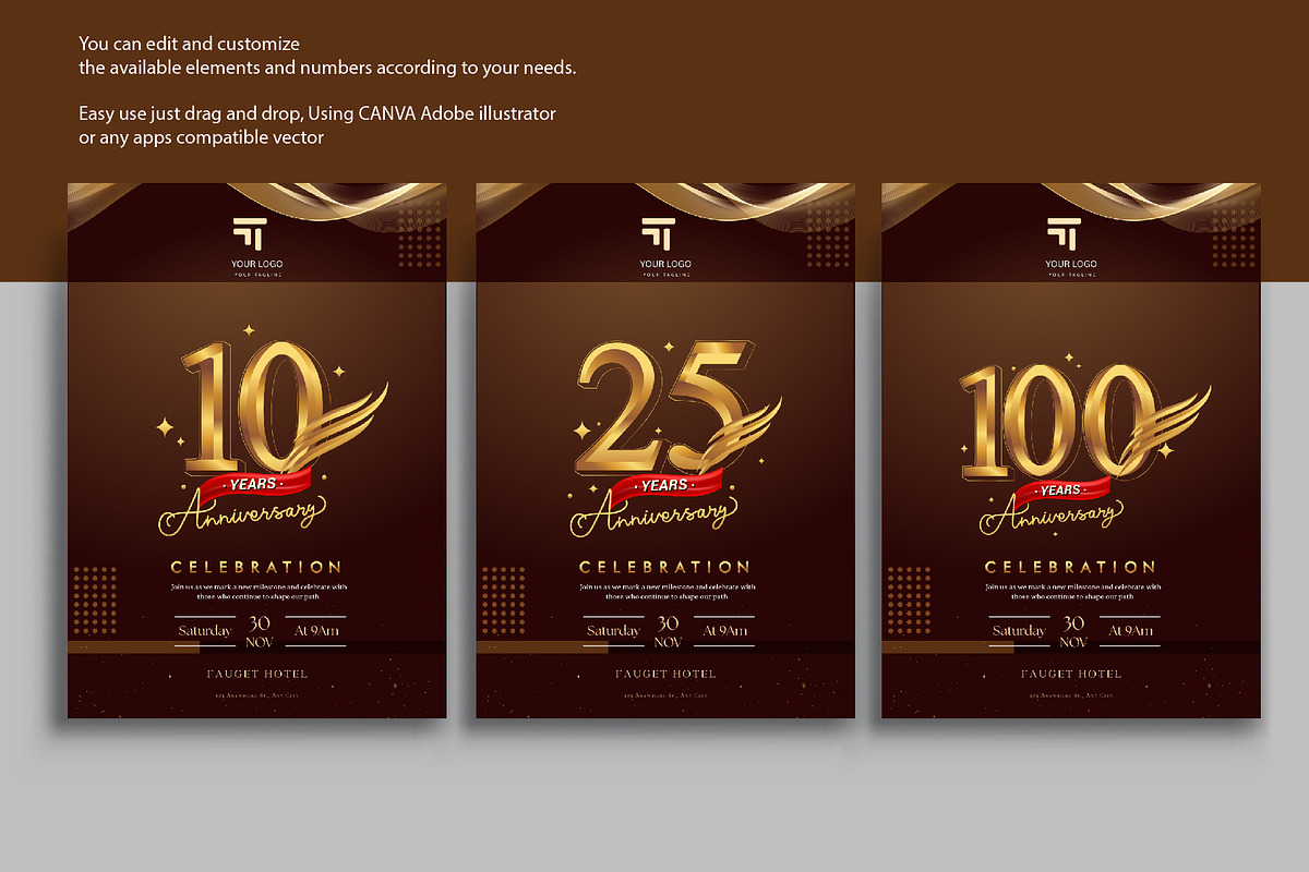 Set of Anniversary Logotype Design, a Graphic by OtpirusGraphic (Photo 4 of 6)