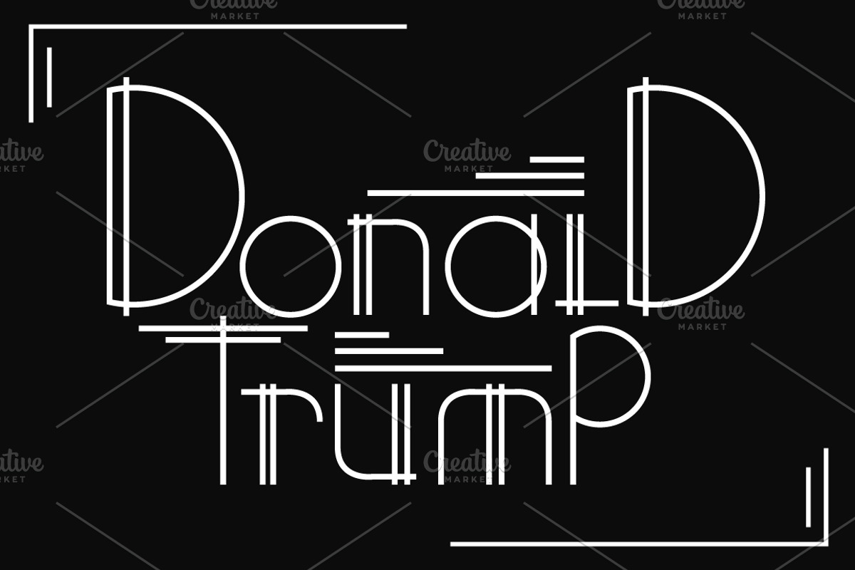 Donald Trump - lettering, a Work Illustration by pashigorov (Photo 2 of 2)
