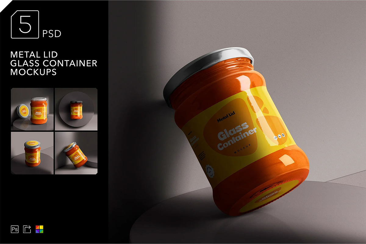 Jar Mockup, a Product Mockup by megostudi0 (Photo 1 of 7)