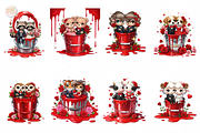 Cute Valentine Animals PNG Clipart, an Animal Illustration by KennedyStudio (Thumbnail 2 of 5)