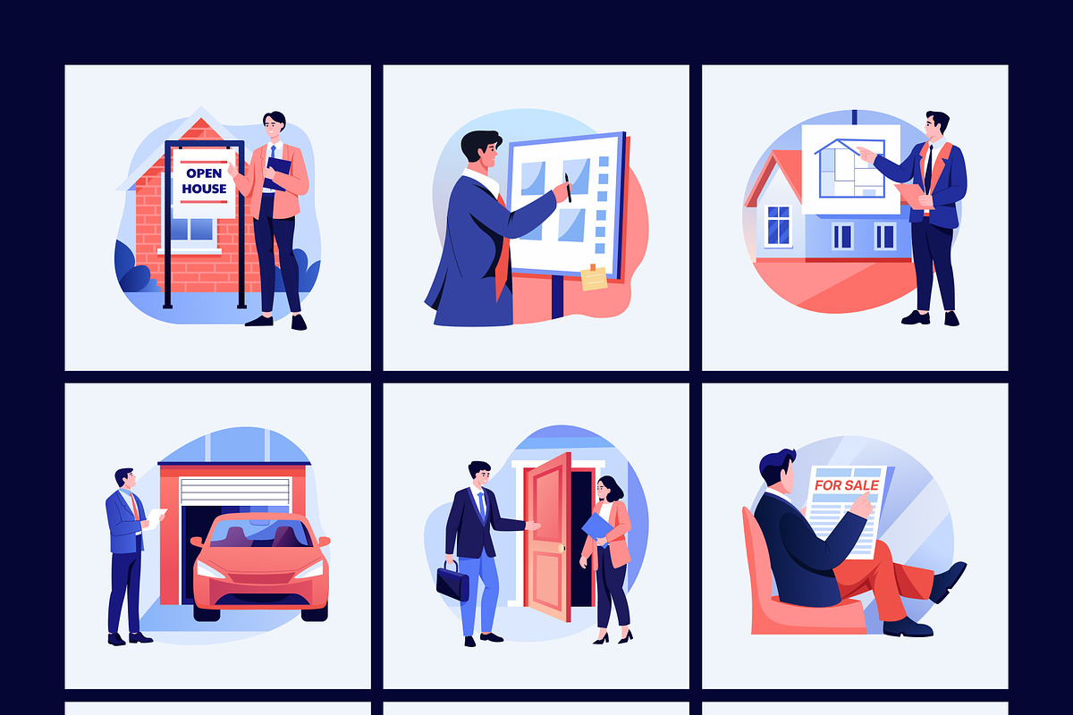 Real Estate Sale Illustration Set, a Finance Illustration by Brickclay (Photo 7 of 9)