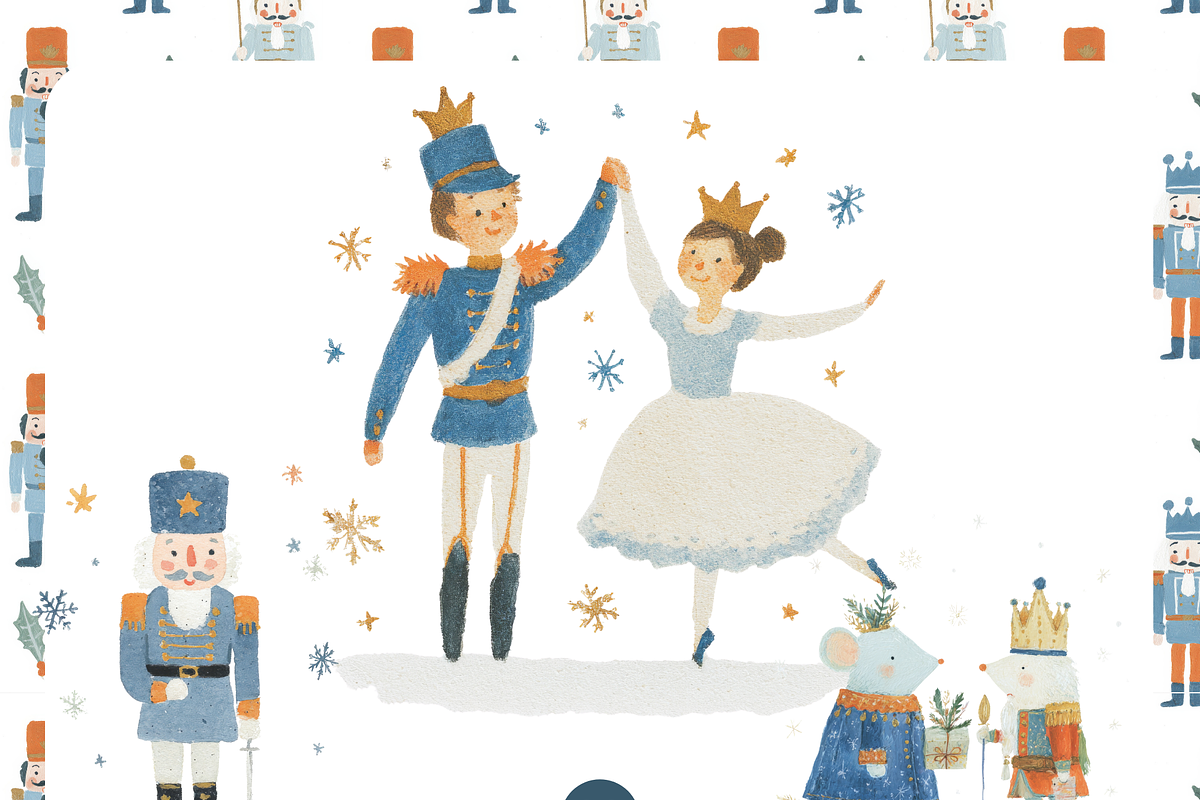 Blue Nutcracker Dreams Collection, an Illustration by Pati Paints (Photo 1 of 10)