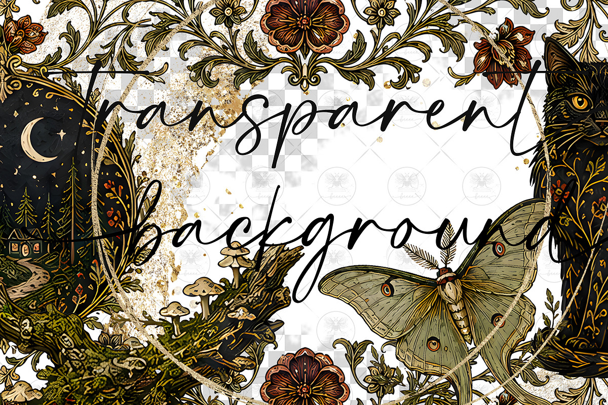 Whimsical Enchanted Forest Clipart, a Decorative Illustration by BigCakeBee (Photo 2 of 3)
