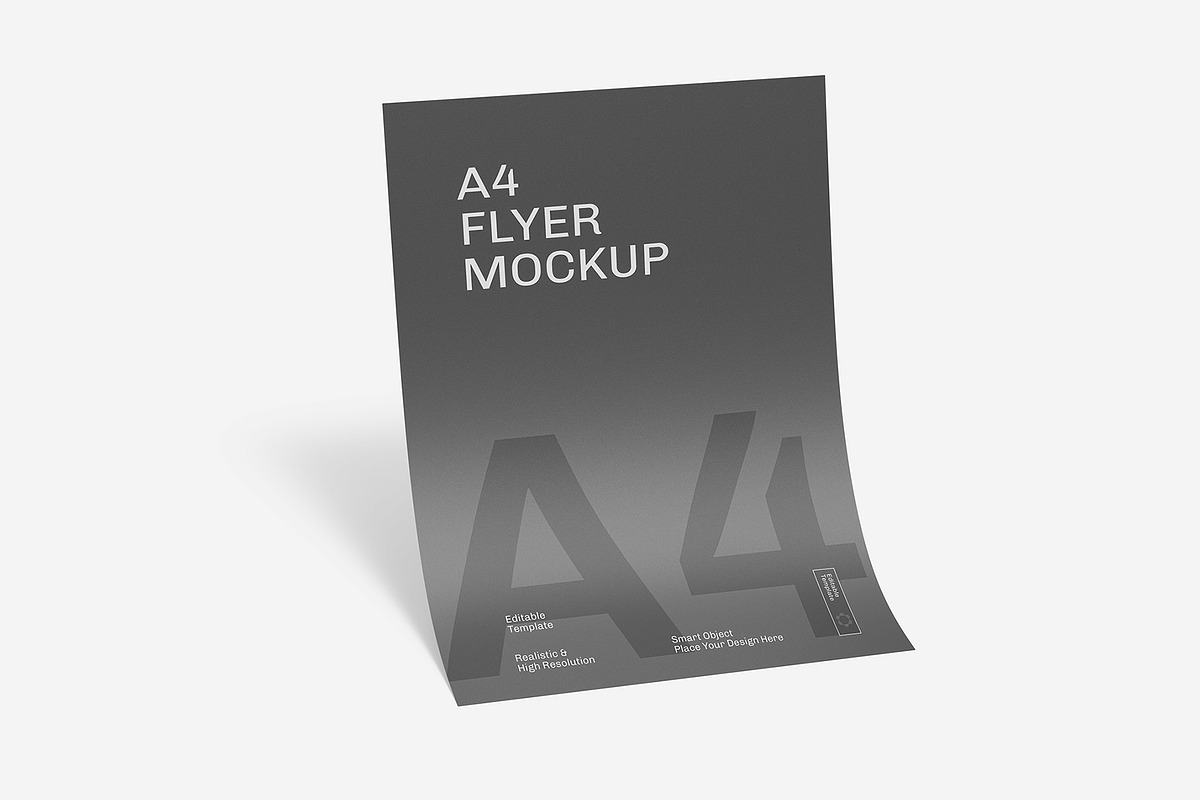 Floating A4 Flyer Mockup PSD, a Books & Magazine Mockup by graphypix (Photo 4 of 4)