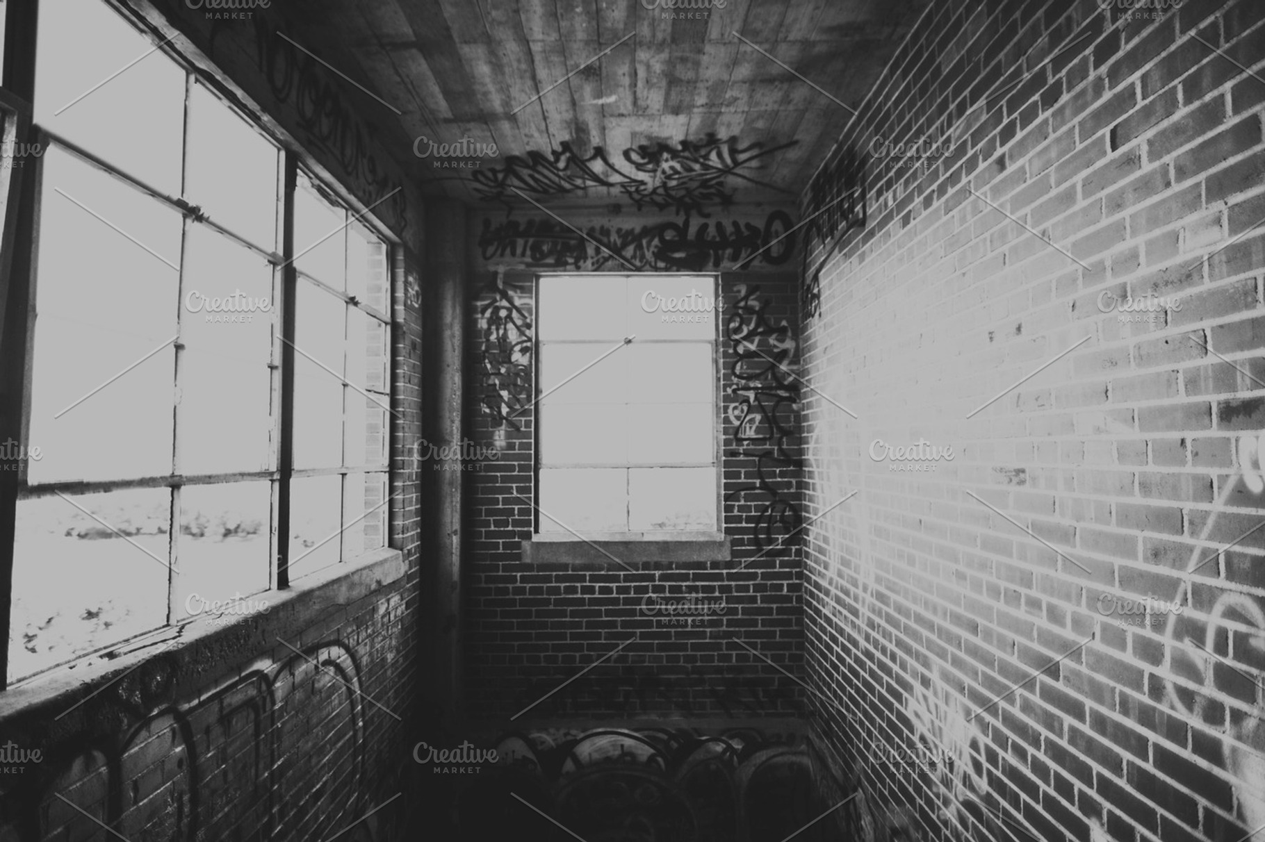 Skylight Featuring Urban Graffiti And Window