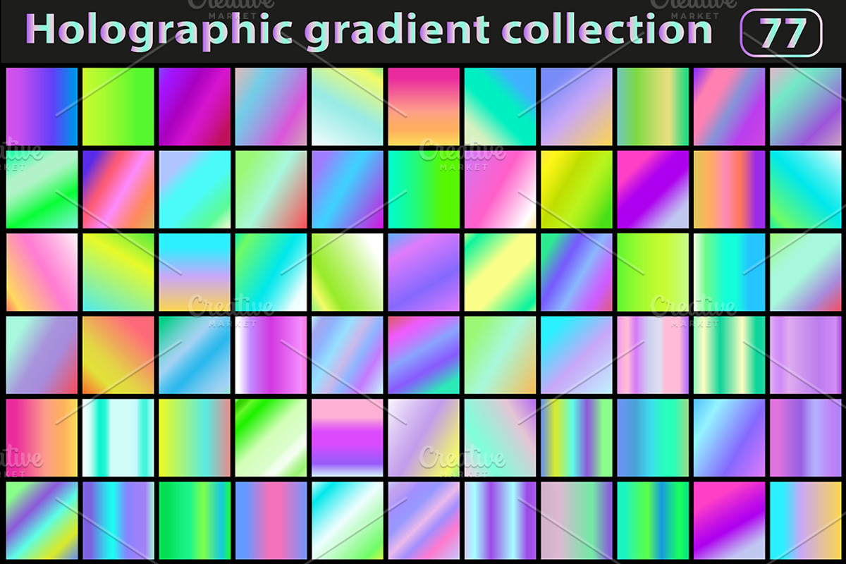 Holographic gradient collection, a Gradient Add-On by Lucia Fox