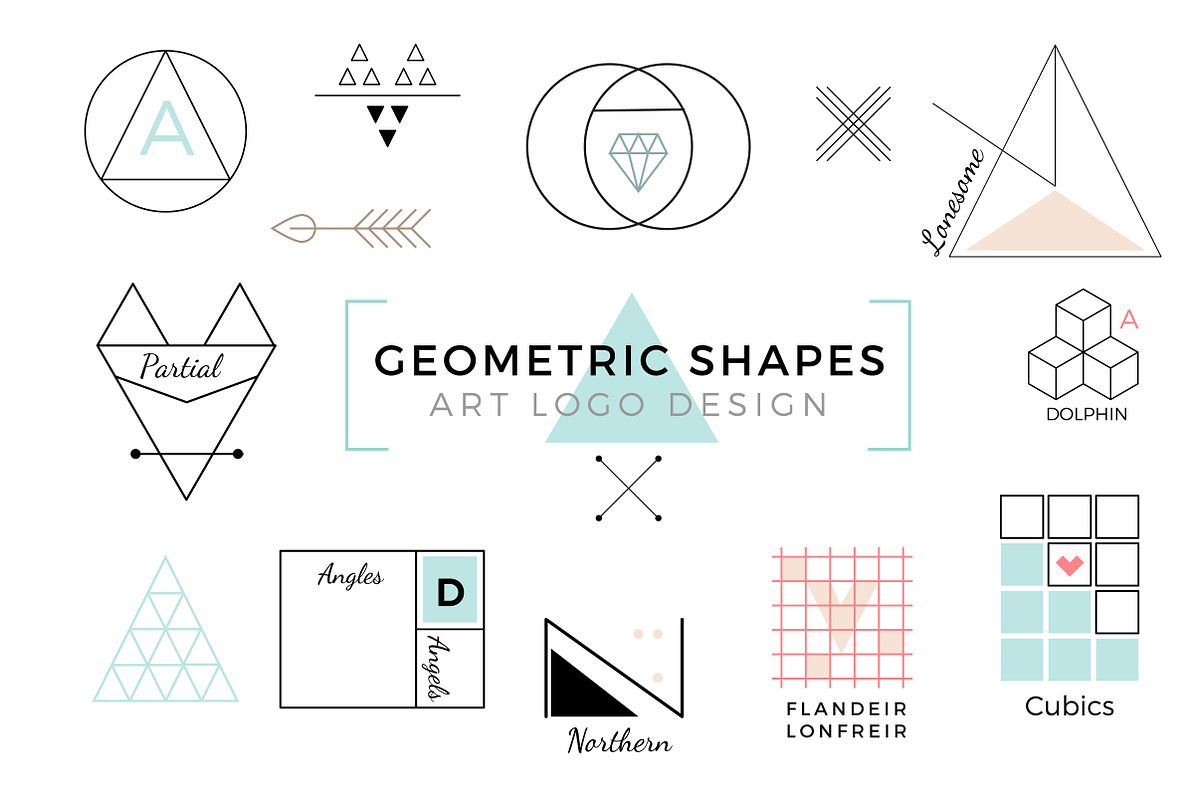 Vector Geometric Shapes & Art Logo, a Branding & Logo Template by Paperly Studio (Photo 1 of 2)
