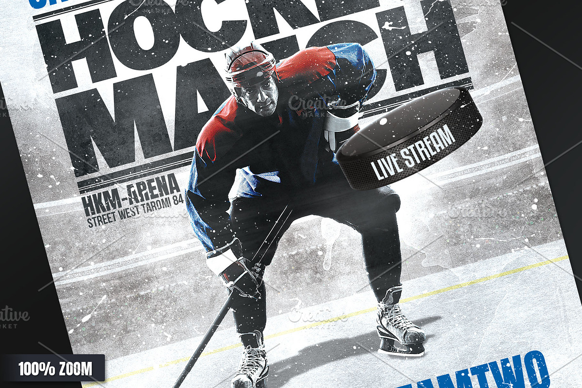 3 Hockey Flyer Bundle Vol 1, a Flyer Template by Tarommir (Photo 7 of 7)