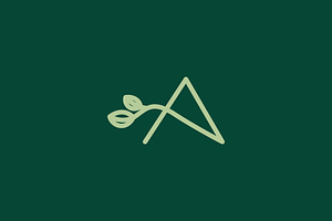 letter A flower feminine line logo, a Branding & Logo Template by devastd