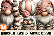 Whimsical Easter Gnome Clipart, a Graphic by CitraGraphics (Thumbnail 1 of 4)