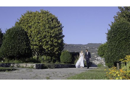 Newlyweds walking in the park, a Person Photo by Media Whale Stock