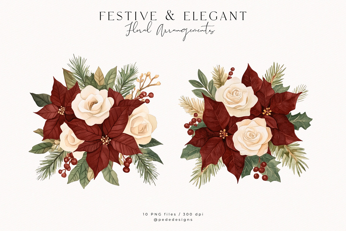 Elegant & Festive Collection, a Seasonal Illustration by PeDe Designs (Photo 15 of 31)