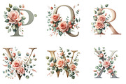 A-Z Floral Alphabet Clipart, an Illustration by DreamArtGraphic (Thumbnail 4 of 5)