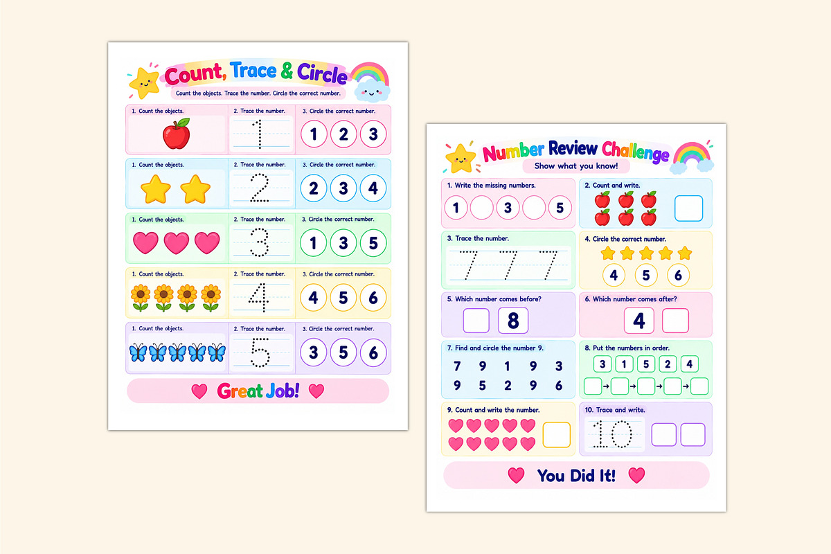 Number Tracing Workbook, a Stationery Template by Shumaya (Photo 4 of 4)
