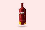 Red glass bottle mockup, a Packaging Mockup by Viswal Studio (Thumbnail 2 of 2)