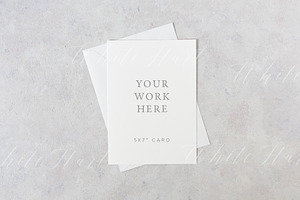 5x7 card mockup - psd+png, a Print Template by White Hart Co.