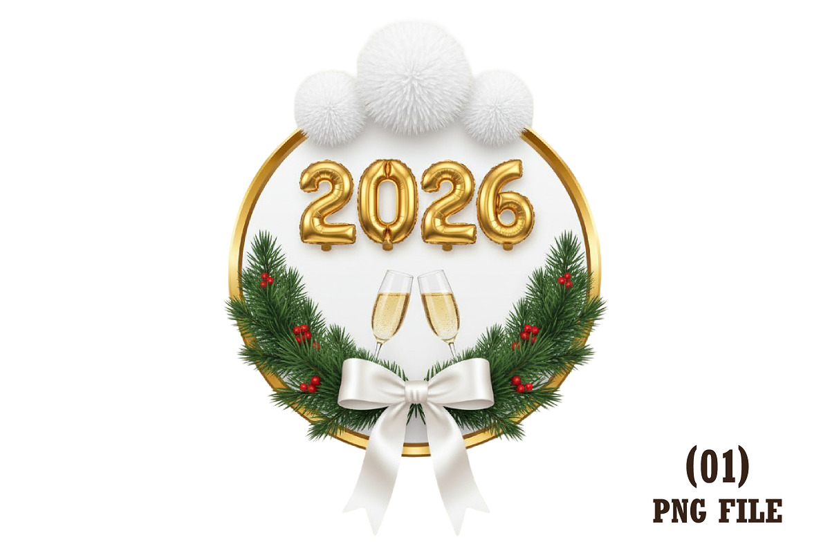 Happy Christmas Day PNG, an Illustration by DreamArtGraphic (Photo 1 of 5)