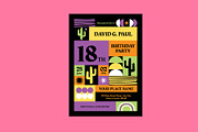 Abstract Shape Birthday Invitation, a Card Template by Neermana (Thumbnail 3 of 4)