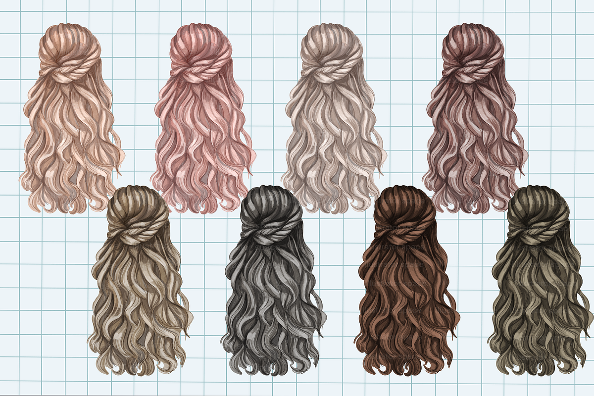 Hair clipart PNG digital download, an Illustration by Illustrator Space (Photo 5 of 8)