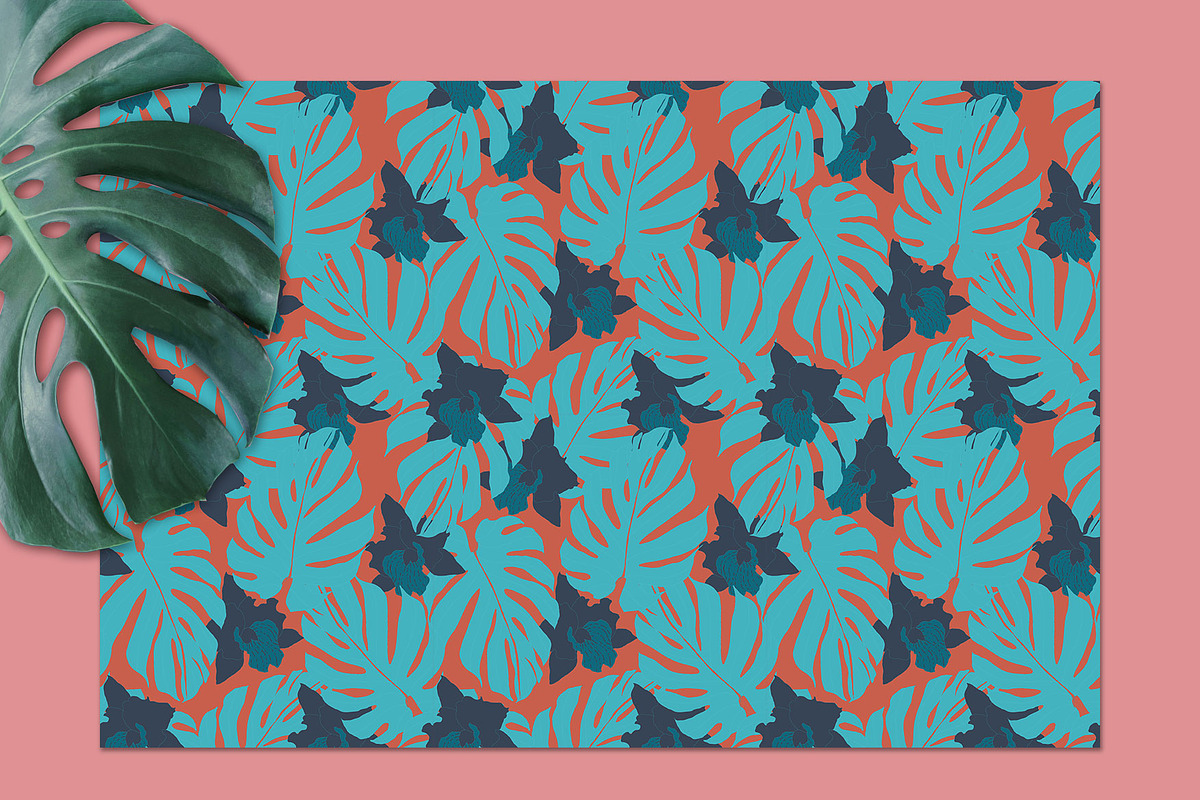 20JPG/EPS Tropical floral pattern, a Pattern Graphic by Theraphosath (Photo 25 of 30)