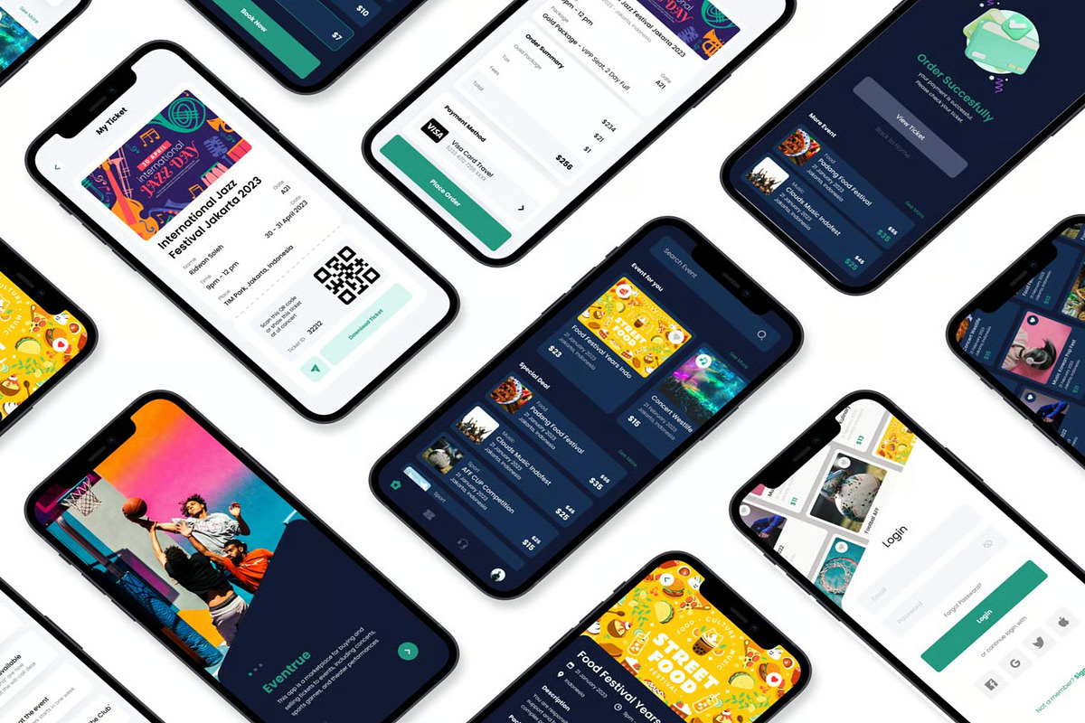 Eventrue Event Boking Mobile App UI, an UI Kit Template by Lumina_ui_ux202 (Photo 2 of 7)