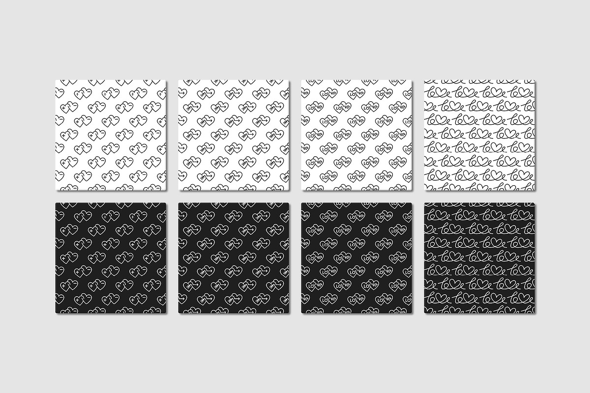 Hearts (v.1) - 40 Seamless Patterns, a Pattern Graphic by Tustan (Photo 5 of 7)