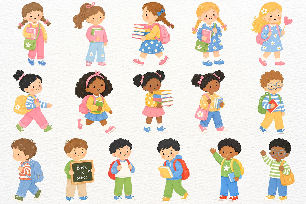 Kids Back to School Clipart Teacher, a Person Illustration by SugarCloudStudioArt (Photo 2 of 6)