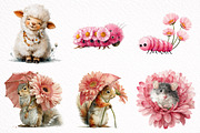 Whimsical Spring Animals Clipart, an Illustration by DreamArtGraphic (Thumbnail 2 of 8)