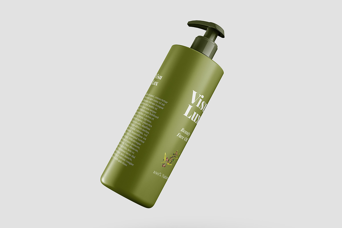 Cosmetic Pump Bottle Mockup 5 Views, a Cups & Container Mockup by Illusiongraphic (Photo 4 of 22)