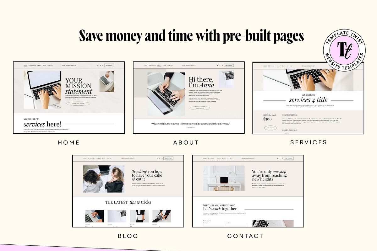 Neutral Squarespace Service Template, a Squarespace Template by Template Twist Shop (Photo 8 of 10)