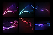 Abstract neon wave backgrounds set, a Technology Illustration by maximmmmum (Thumbnail 5 of 5)