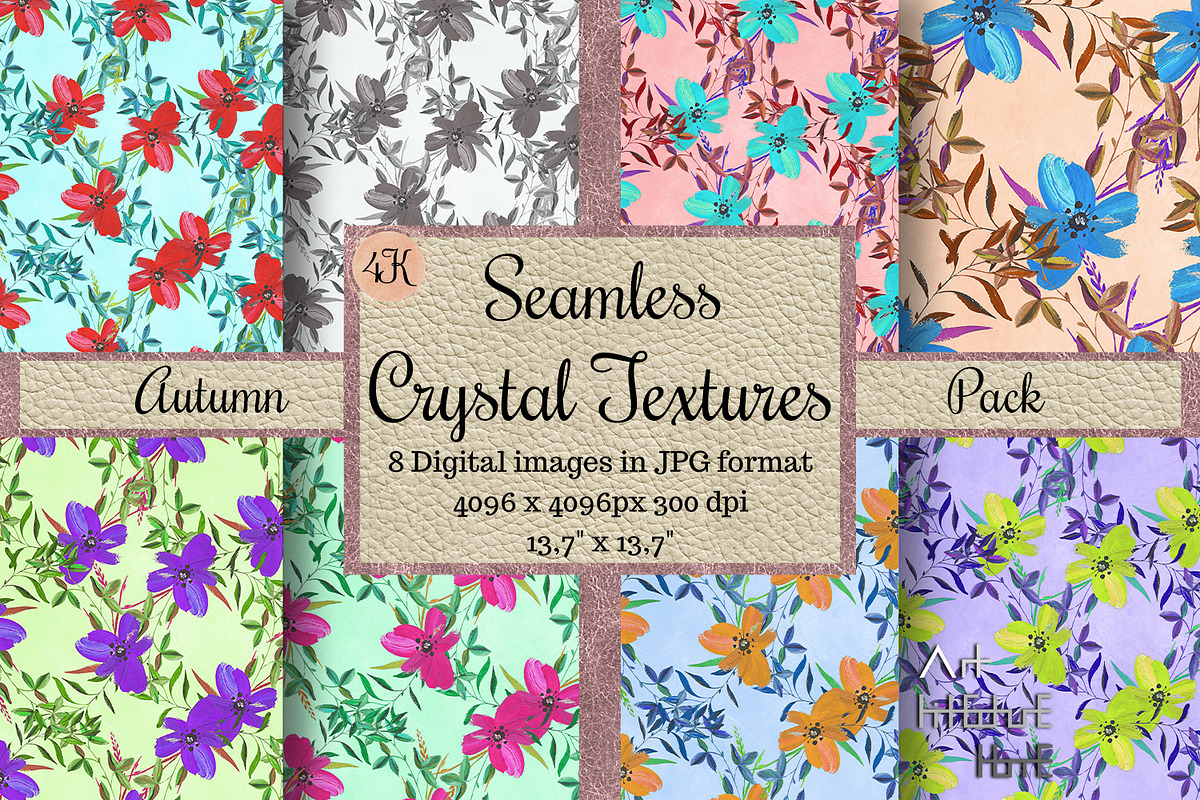 Seamless Floral Crystal Textures, a Pattern Graphic by Arthitecture Home (Photo 1 of 11)