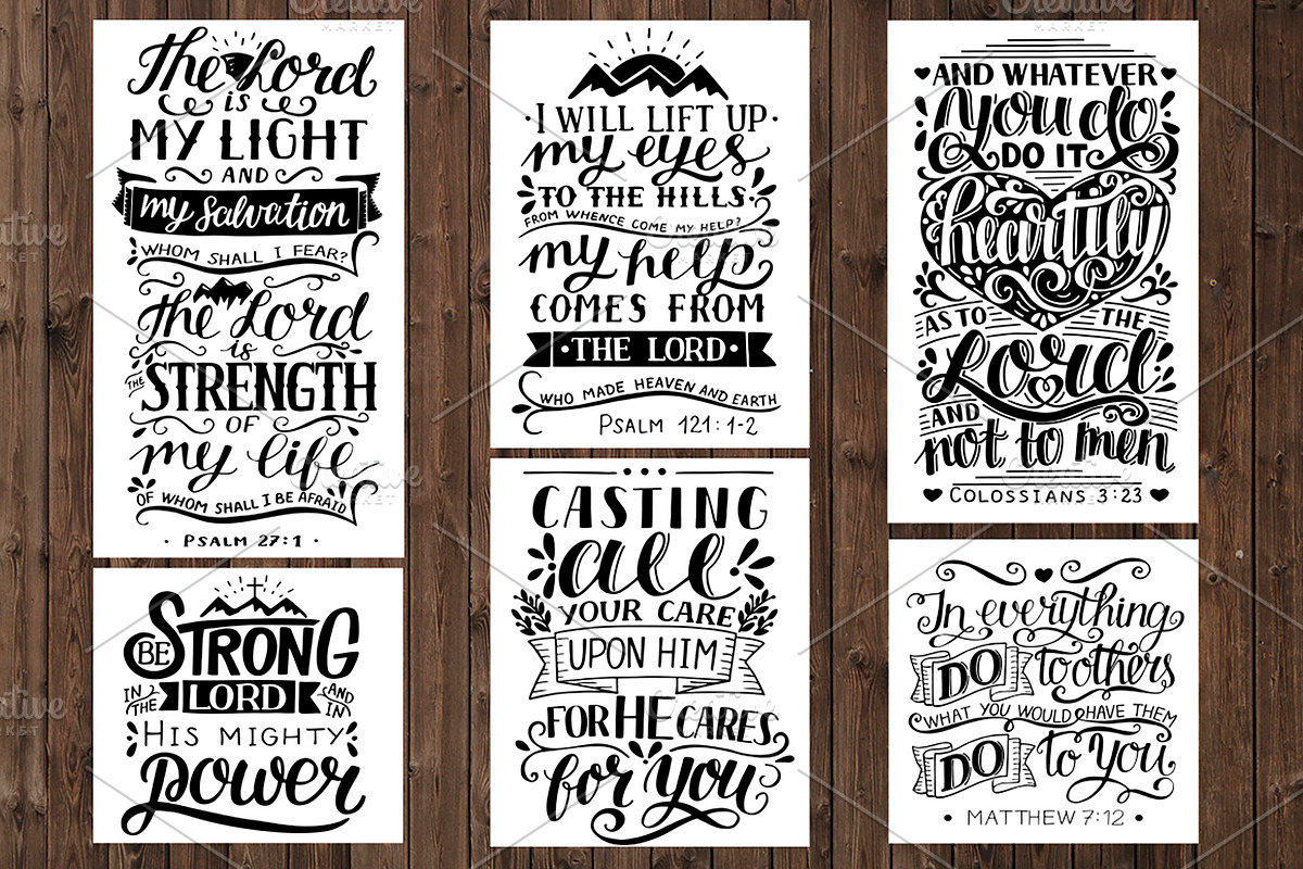 BUNDLE 60 Great Bible Verses, an Illustration by Ola-la-la (Photo 10 of 17)