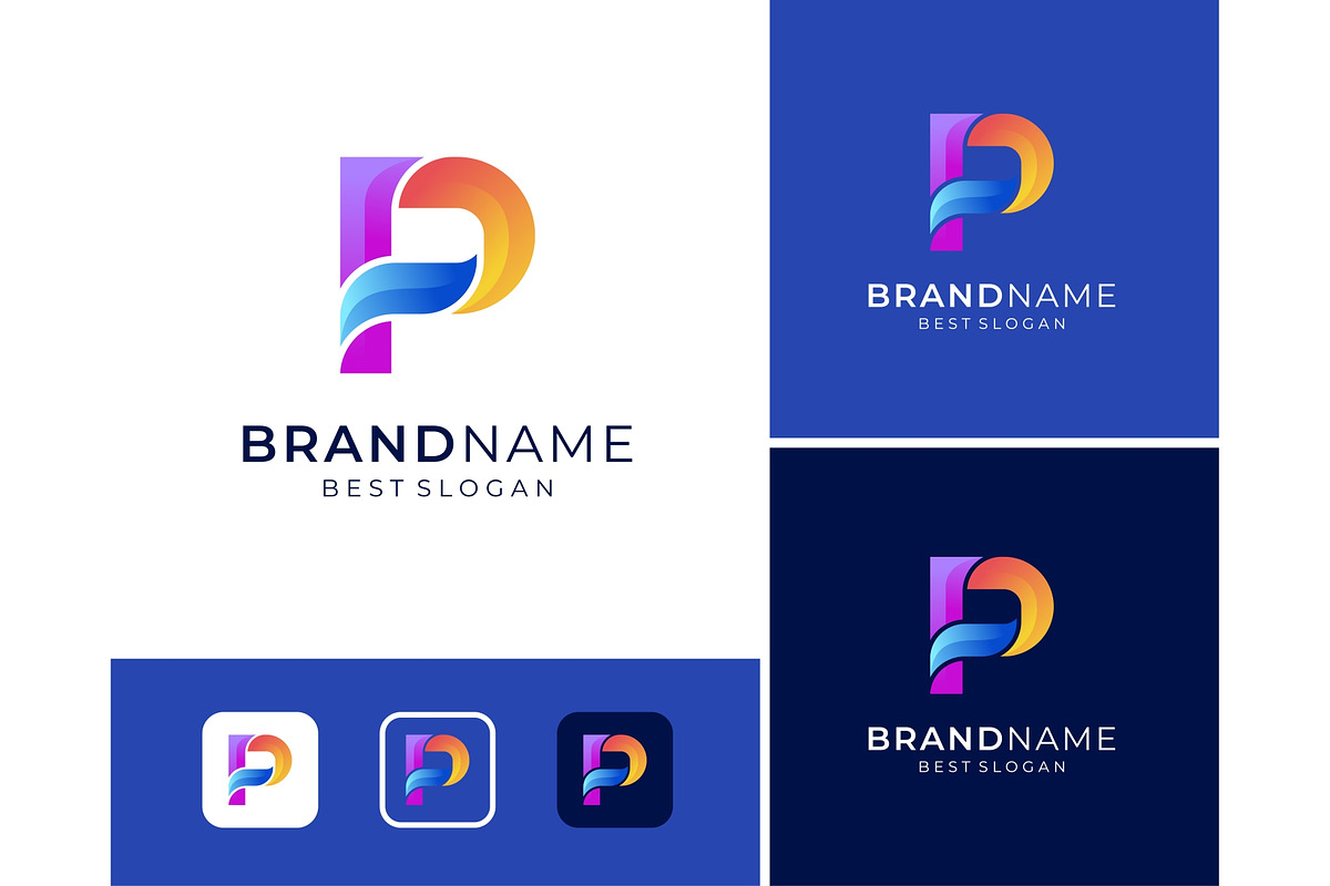 Letter P Colorful Gradient Logo, a Branding & Logo Template by ika trisiana