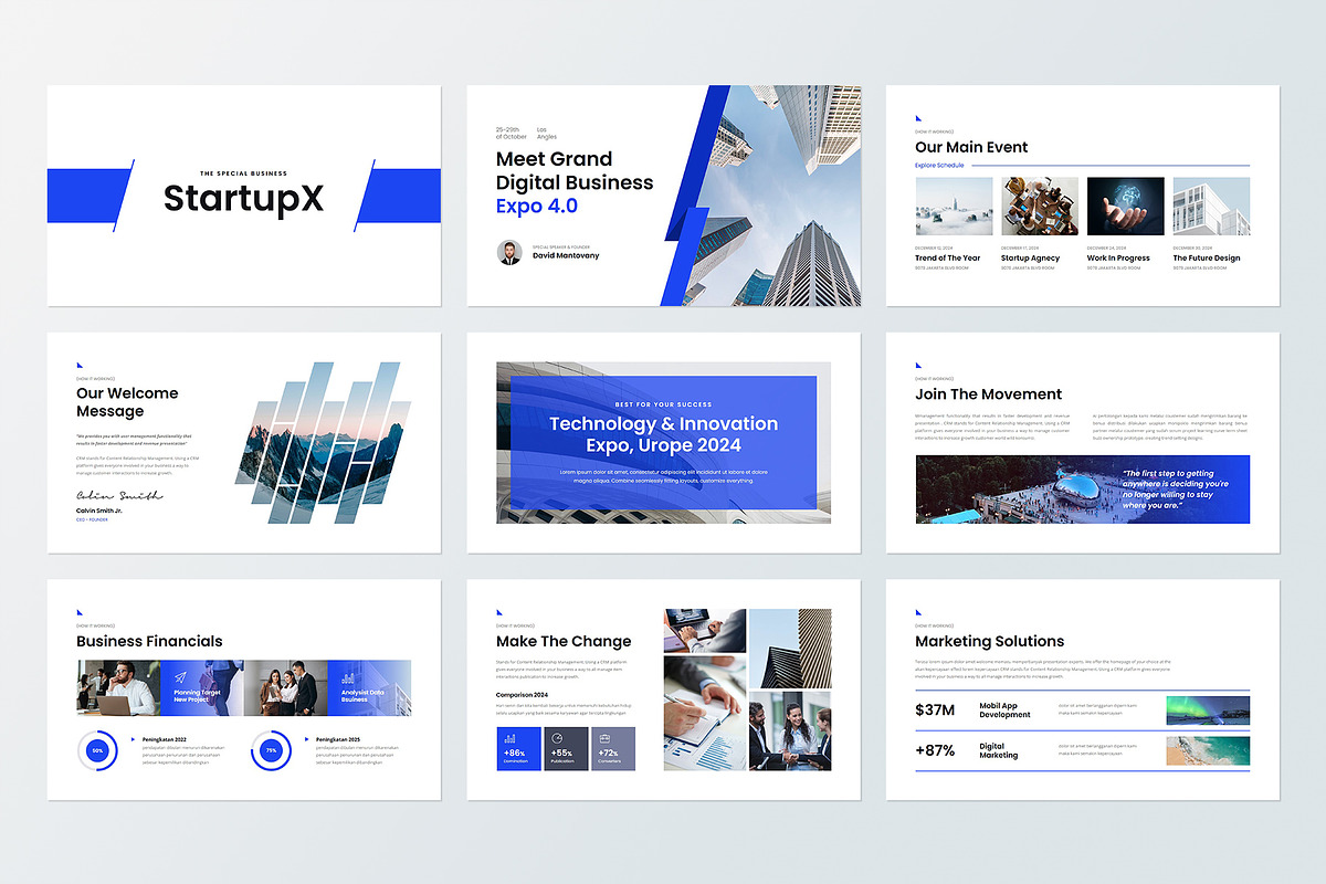 StartupX Presentation Template, a Presentation Template by Rocketstill (Photo 2 of 9)