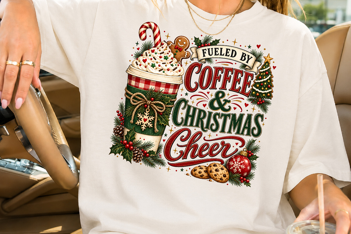 Fueled By Coffee & Christmas Cheer, a Seasonal Illustration by Rose Art (Photo 2 of 4)