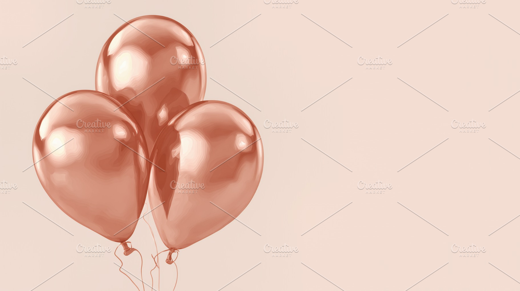 Soft colored balloons, plain bg, a Photo by Beautiful things