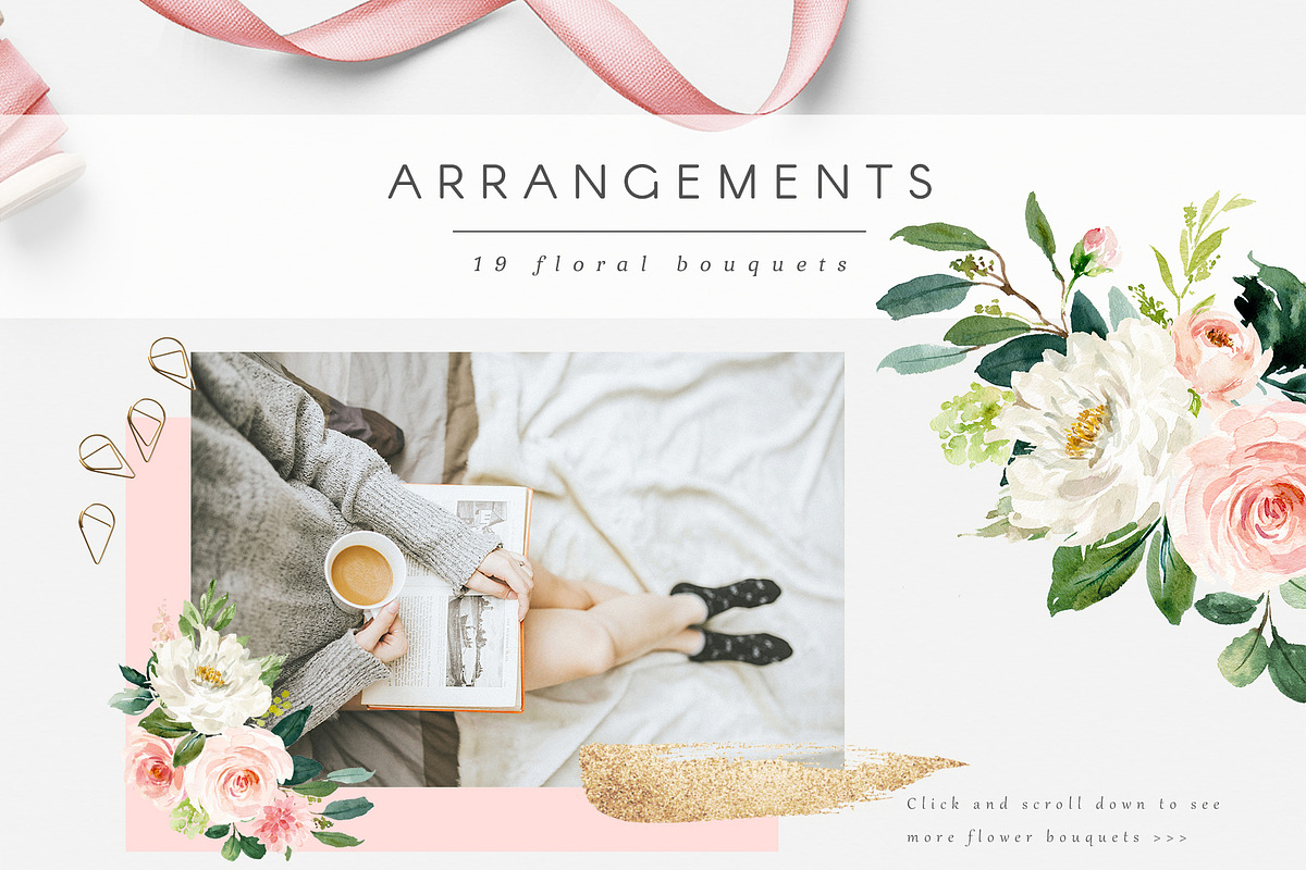Ethereal Blush-Florals Graphic Set, a Decorative Illustration by Graphic Box (Photo 2 of 8)