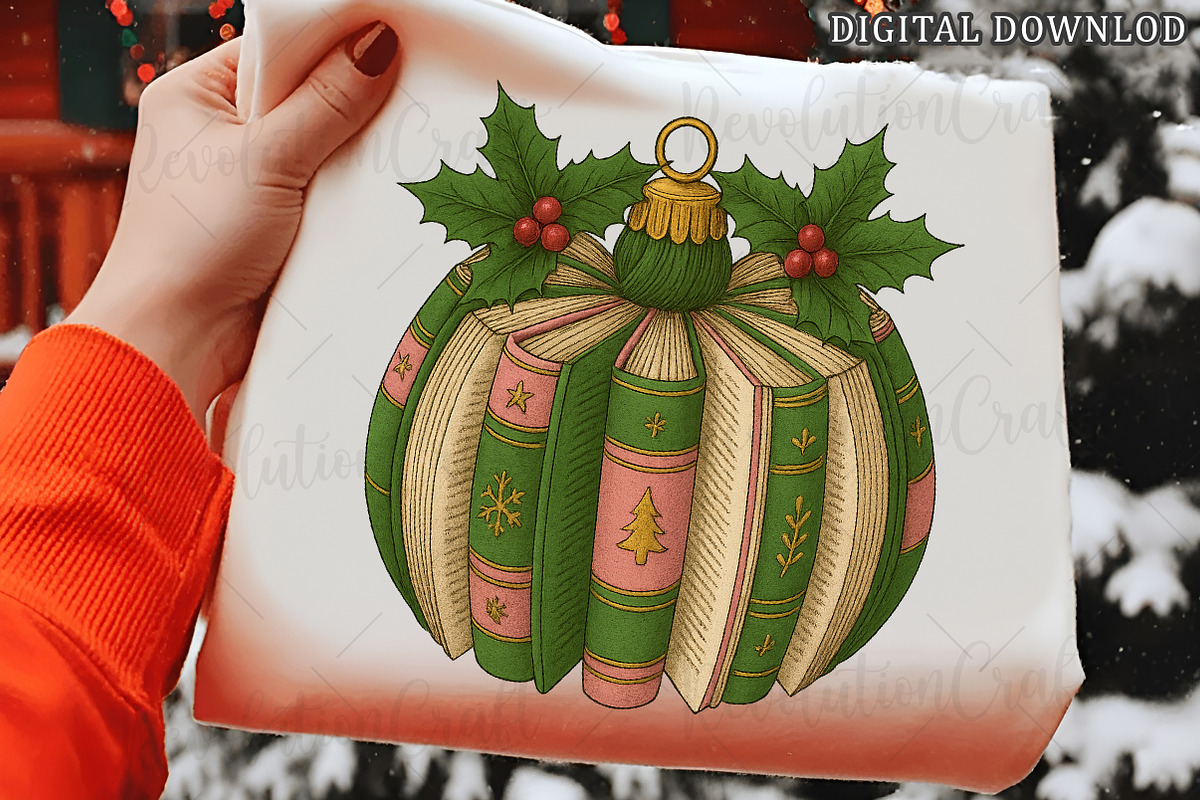 Christmas Book Ornament Png, an Illustration by OK Design (Photo 1 of 6)