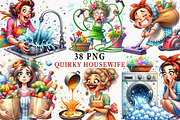Quirky Chaotic Housewife Clipart, a Person Illustration by fashionaddict (Thumbnail 1 of 7)
