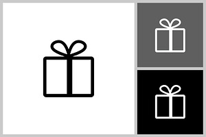 gift line style design vector, an Object Illustration by quadrazo