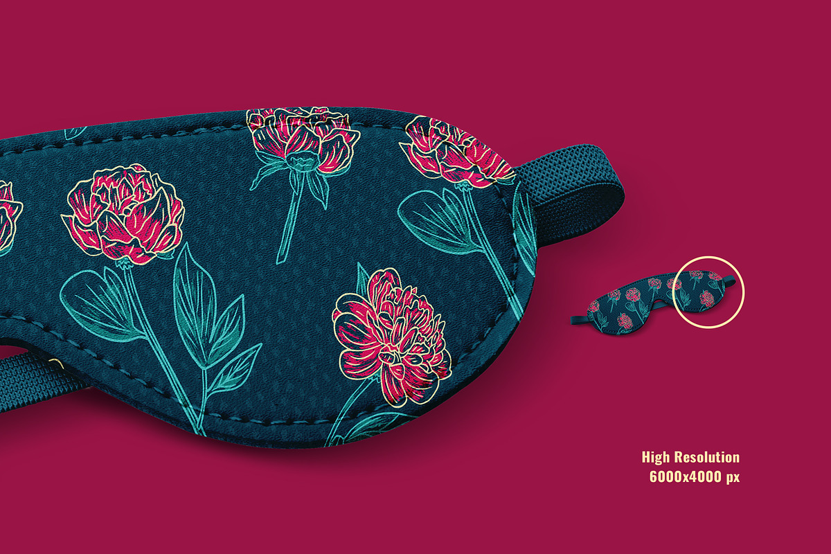Soothing Sleeping Mask Mockup Set, an Advertising Mockup by Designertale (Photo 4 of 6)