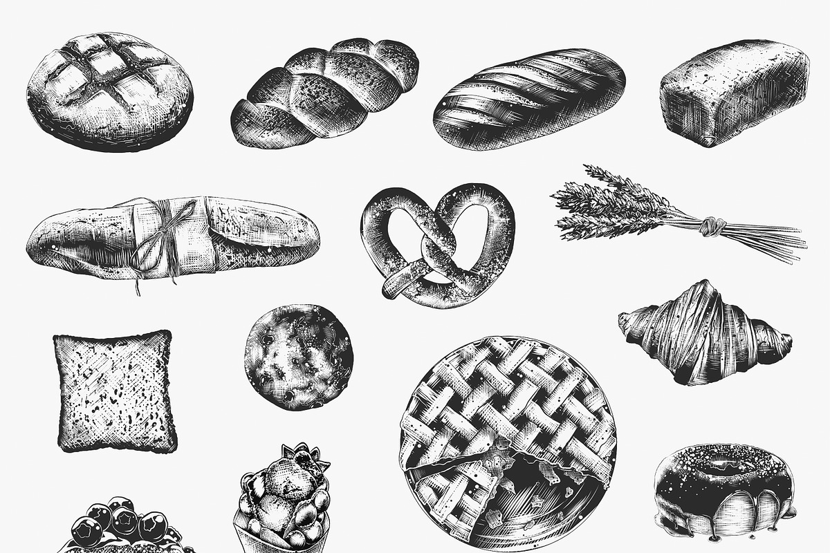 Bakery sketches and lettering, a Decorative Illustration by Akimo Mia (Photo 2 of 10)