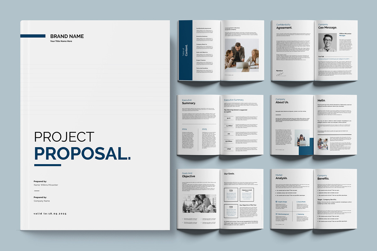 Project Proposal Template Layout, a Brochure Template by ContestDesign (Photo 1 of 4)